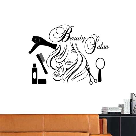 Hair Salon Wall Decal Sticker Barber Shop Scissor Vinyl Window Decals