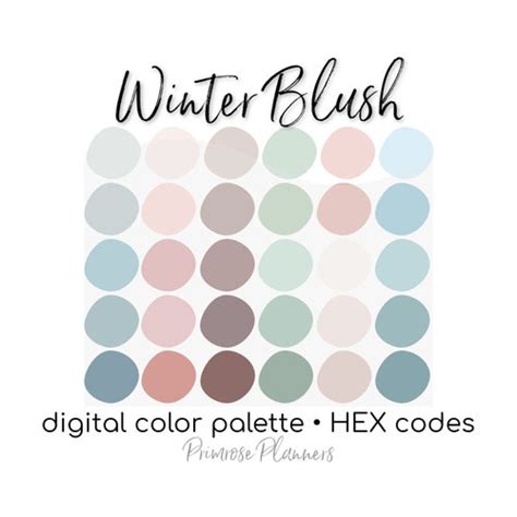 Boho Digital Color Palette Color Chart Goodnotes Tool Etsy Australia