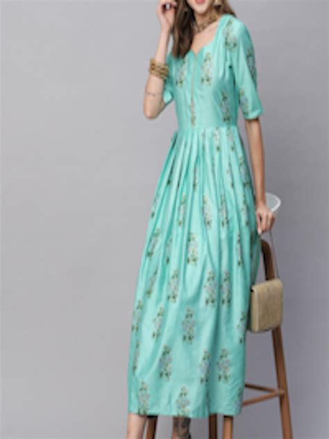 Buy Kalini Women Ethnic Motifs Printed Pleated Kurta With Trousers