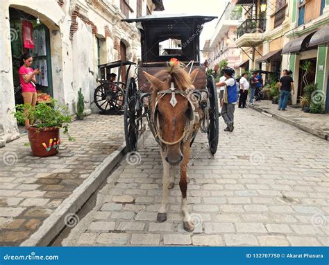 Vigan Kalesa Or Horse Drawn Carriage Editorial Photo | CartoonDealer ...