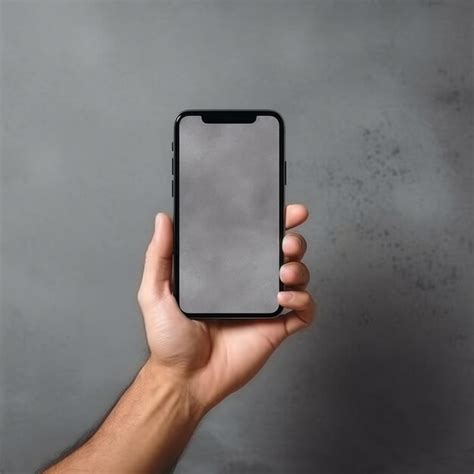 Premium Ai Image Hand Holding Blank Screen Phone