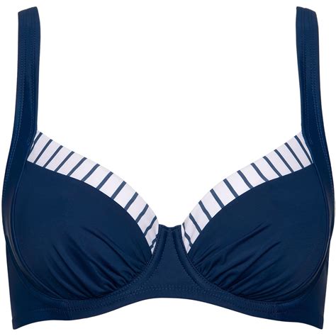 Lisca Puerto Rico Bügel Badeanzug Top Blau Kleidung Bikini Ober und