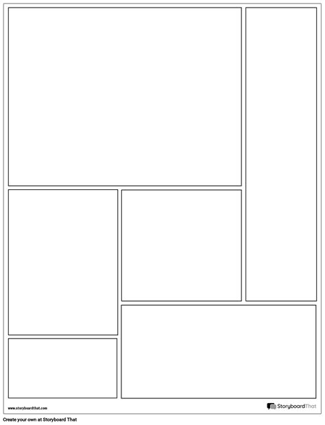 Graphic Novel 6 Frame Portrait Layout Storyboard