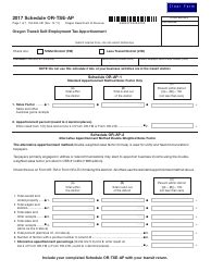 2017 Oregon Oregon Transit Self Employment Tax Apportionment Fill Out