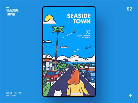 Seaside town by Rwds on Dribbble