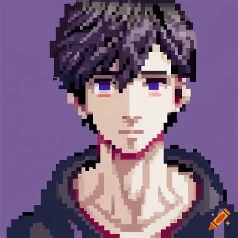 Pixel Art Of An Anime Guy Character On Craiyon