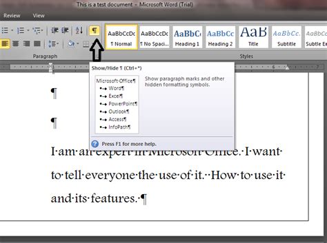 noobhero.blogg.se - Undo paragraph symbol in microsoft word