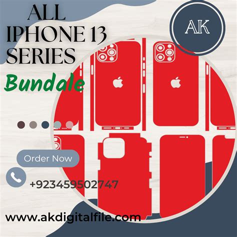 Apple Iphone Series Bundle Pack Skin Template Vector Ak Digital File