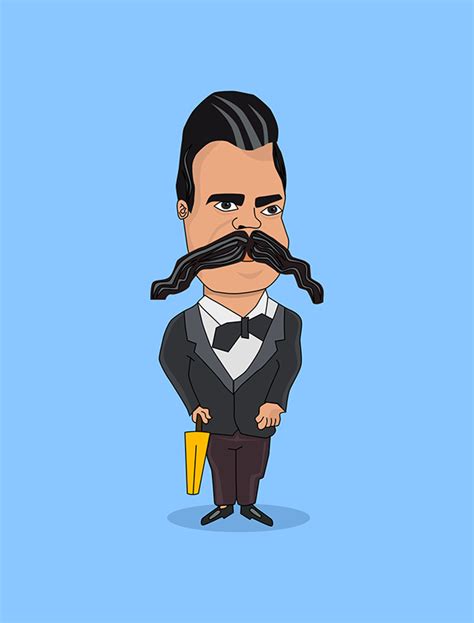 Friedrich Nietzsche Vector Illustration Cartoon on Behance