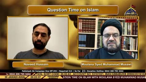 LIVE Question Time On Islam I Moulana Syed Muhammad Musawi I Naveed