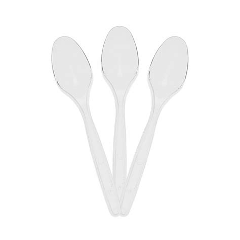 Cucharas para helado de plástico transparente 14 5 cm