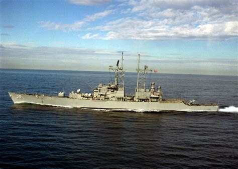 A Port Beam View Of The Nuclear Powered Guided Missile Cruiser Uss