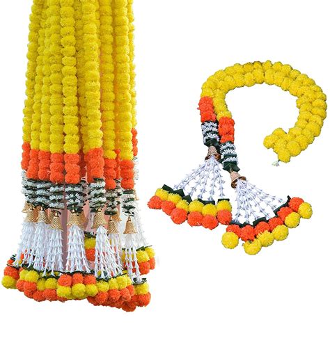 Marigold Garland For Decoration Artificial Marigold Flowers Decorations