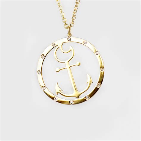 KC large anchor necklace gold | Kimmie Carter