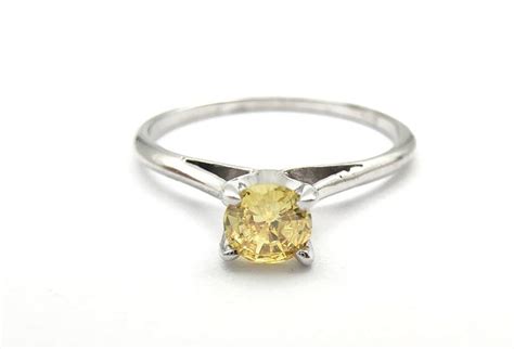 Kt White Gold Ring Ct Diamond Natural Fancy Catawiki