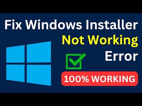 How To Fix Windows Installer Not Working Errors In Windows 10 8 7