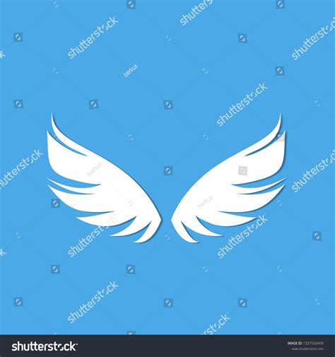 Angel Wings Blue Background Stock Vector (Royalty Free) 1337530499 ...