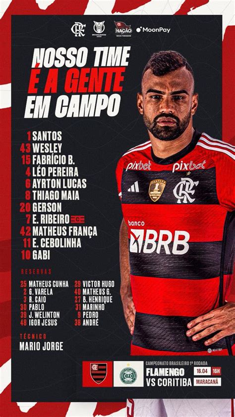 Allan Abi Madi on Twitter O Flamengo está escalado para enfrentar o