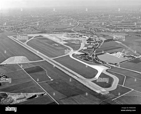 Aerial View Of The Former Munich Airport In Riem In The Background