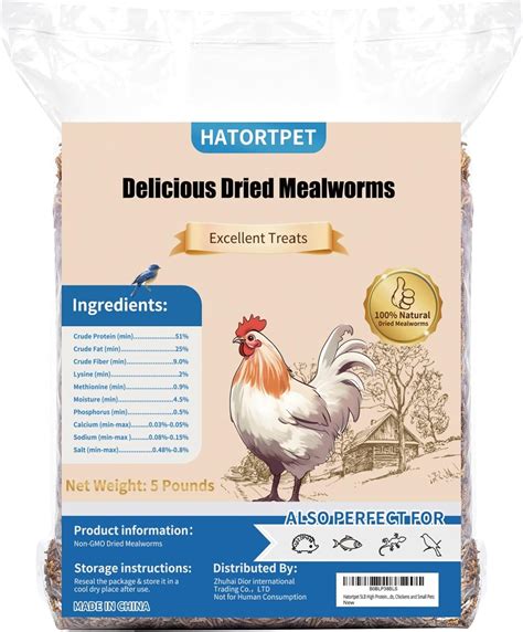 Dried Mealworms Lb Pure Natural Non Gmo Mealworms For Chickens High