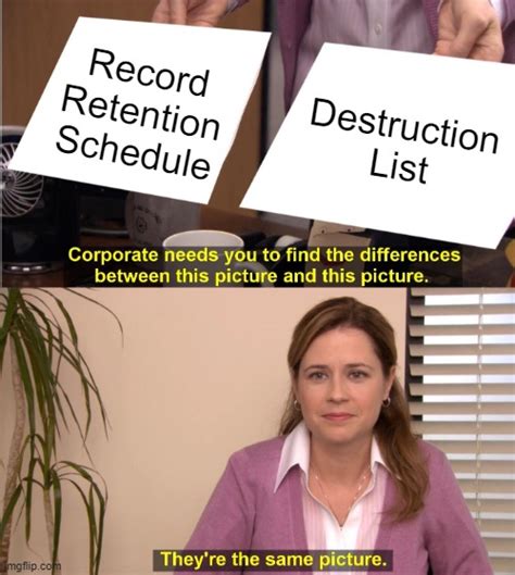 Records Retention Schedule Imgflip