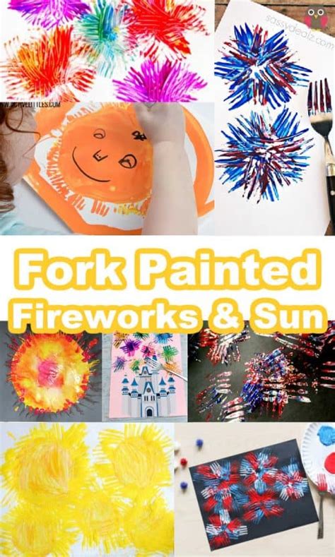 22 Fork Painting Ideas For Kids Emma Owl