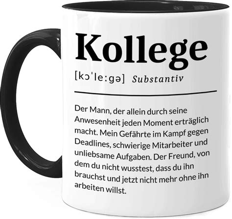 Tassenliebling Definition Tasse Kollege Personalisiert Schwarz