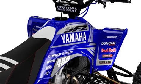 Adhesivos Quad Yamaha YFZ 450 Line Up Azul Gris Extremegraphics Es