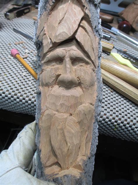 Knotty Wood Spirits: Carving a Green-Eyed Green Man