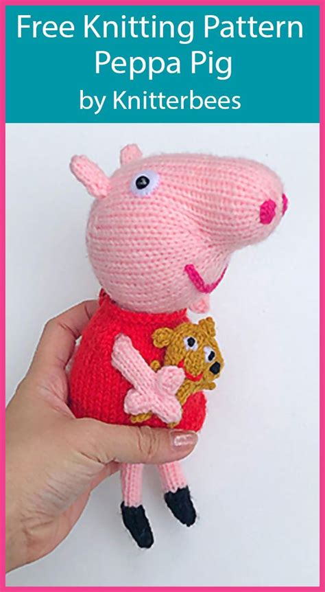 Free Knitting Pattern For Peppa Pig By Knitterbees Padr Es De Tric