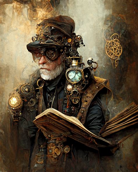 Midjourney Prompt Steampunk Scholar Concept Art Prompthero