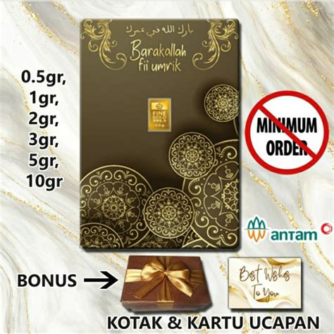 Jual Lm Emas Antam Hampers Barakallah Fii Umrik Gift Series Custom