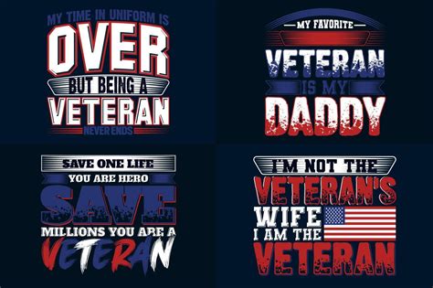 American Veteran T Shirt Design Bundle Set Military Army T Shirt