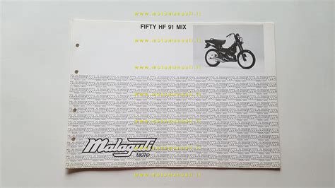 Cataloghi Ricambi Malaguti 50 Fifty HF Mix 1991 Catalogo Ricambi Originale