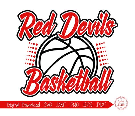 Red Devil Basketball svg Red Devils Basketball svg Red | Etsy