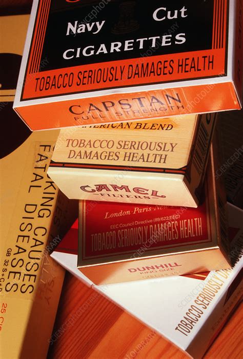 Cigarette packets - Stock Image - M370/0806 - Science Photo Library