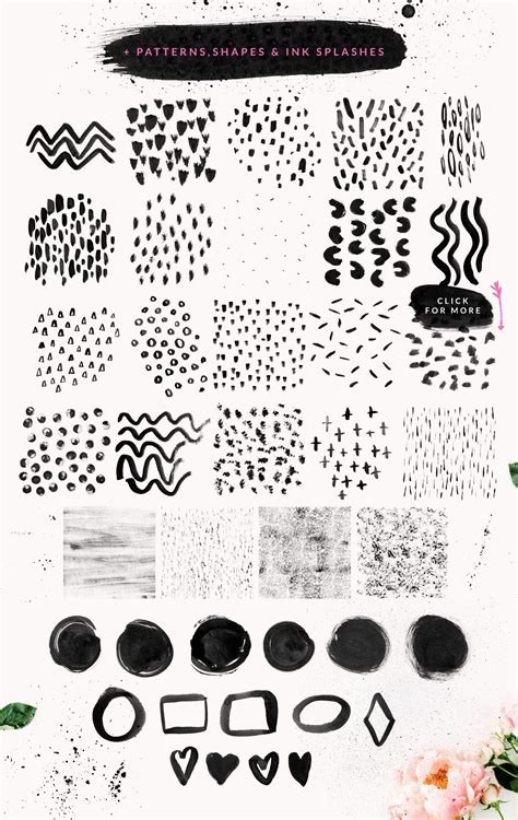 100 Paint Brush Stamps For Procreate Design Cuts