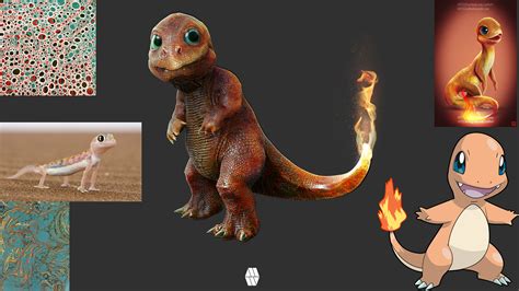 Marcus Whinney Charmander Creature Concept Sculpt Fant Art