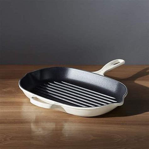 Le Creuset Signature Oblong Cream Grill Pan | Le creuset cookware, Le ...