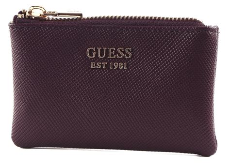 Guess Key Case Laurel Slg Zip Pouch Plum Buy Bags Purses