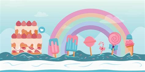 Candy Land Background Vector Art, Icons, and Graphics for Free Download