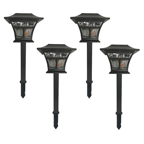 Hampton Bay 15 Lumen Black Motion Sensing Solar Led Pathway Lights 2