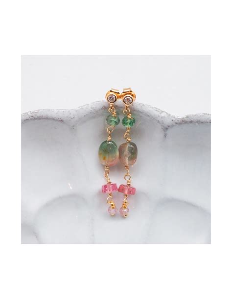 Rainbow Boucles D Oreilles Arc En Ciel En Pierres Semi Pr Cieuses