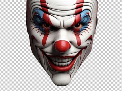 Premium Psd Psd Of A Scary Clown Face No Background