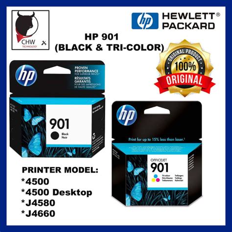 Hp Black Tri Color Officejet Ink Cartridge Original Lazada