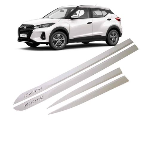 Jogo Friso Lateral Nissan Kicks Branco Diamond Cor Originais Shopee