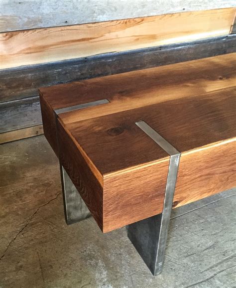 Solid Wood Coffee Table Metal Legs - Oak Table On Metal Leg Of Solid ...