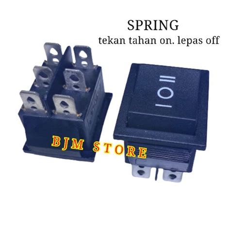 Jual Saklar Spring 6 Pin Double Push On Saklar Switch Push On 6 Kaki Di