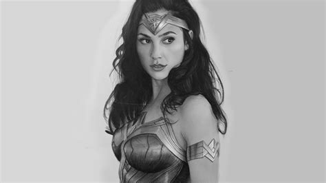 Pencil Drawing Wonder Women Realistic Pencil Drawing Time Lapse