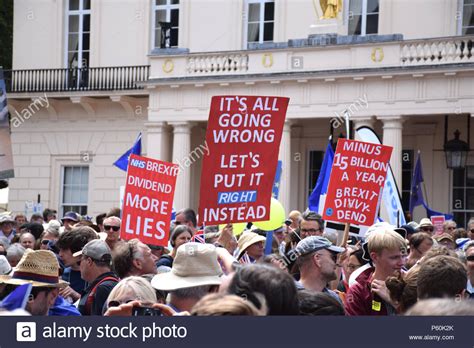 Anti Brexit Demo London 23 June 2018 Uk Campaign For A Peoples Vote